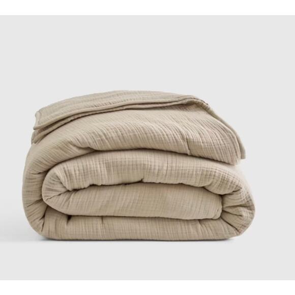 Quince Organic Airy Gauze Dream Quilt King/Cal King Ivory NWOT # K5 - Picture 1 of 4